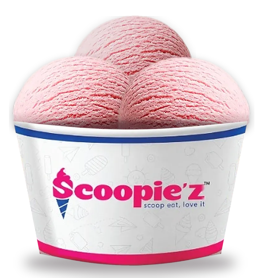 Scoopie'z Strawberry ice cream cup