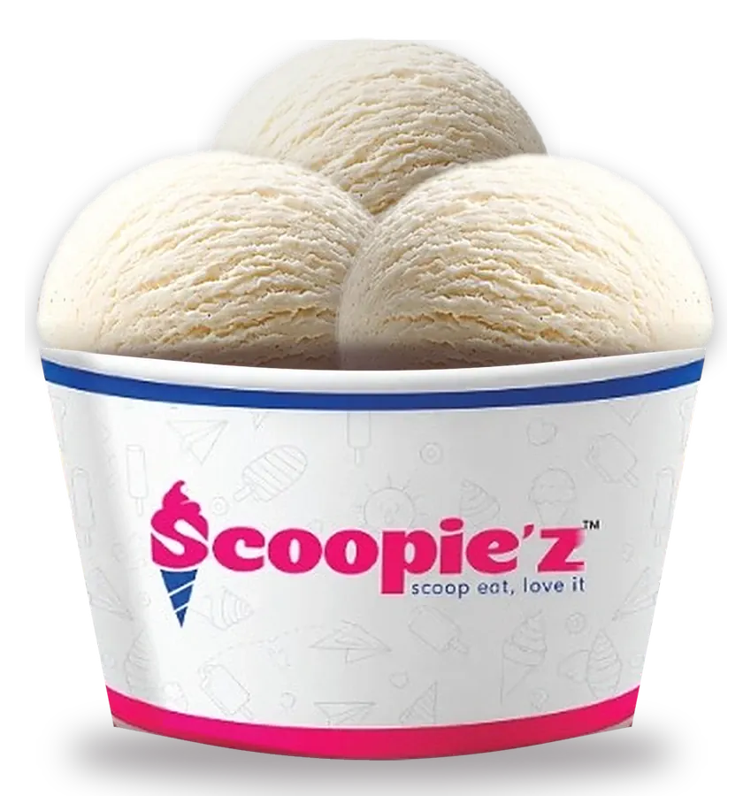 Scoopie'z Vanilla ice cream cup